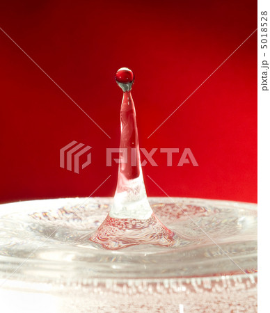 Extreme close-up. Falling water drops column 5018528