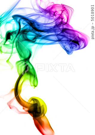 Magic colorful fume swirl on white Magic colorful fume swirl on white 5018901