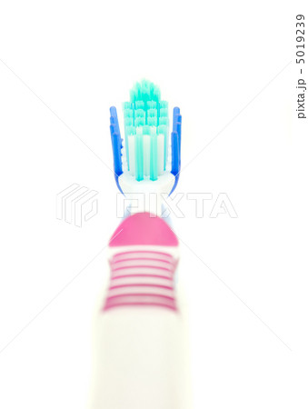 Healthy teeth - modern toothbrush on white 5019239