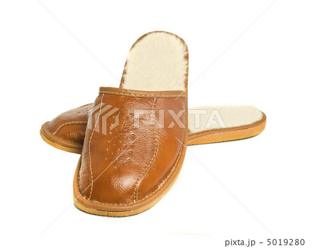 Pair of brown mens house slippers Pair of brown mens house slippers 5019280