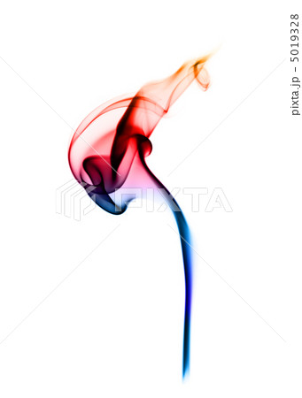 Magic colored fume abstract over white 5019328