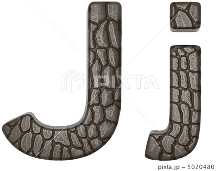 Alligator skin font J lowercase and capital letters 5020480