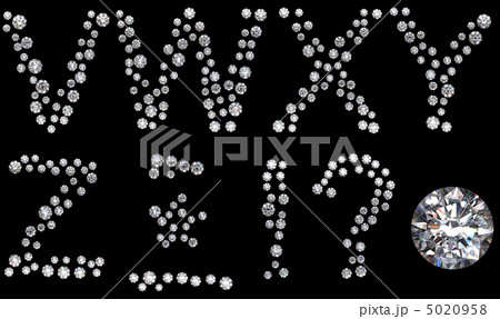 Diamond V-Z letters and punctuation marks 5020958