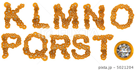 Golden Diamond K-T letters with large gem 5021204