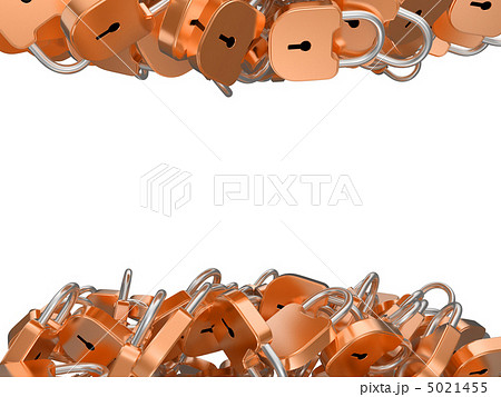 Locked padlocks: up and down isolated 5021455