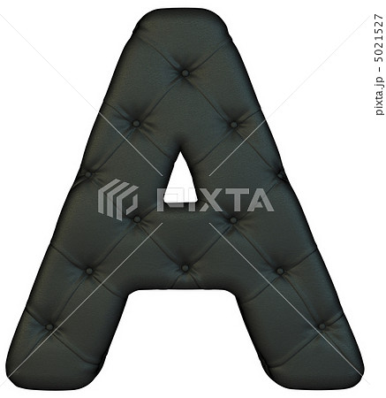 Luxury black leather font A letter 5021527
