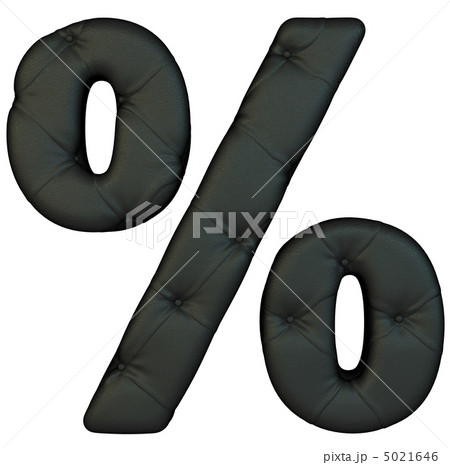 Luxury black leather font percent symbol 5021646