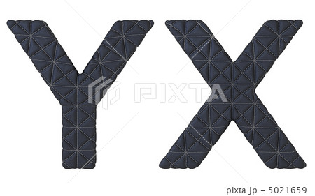 Luxury black stitched leather font X Y letters 5021659