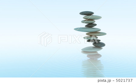 Plie of Pebbles on water surface Plie of Pebbles on water surface 5021737