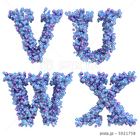Patriotic USA font capital U V W X letters 5021758