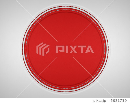 Red and grey stitched circle shape on leather Red and grey stitched circle shape on leather 5021759