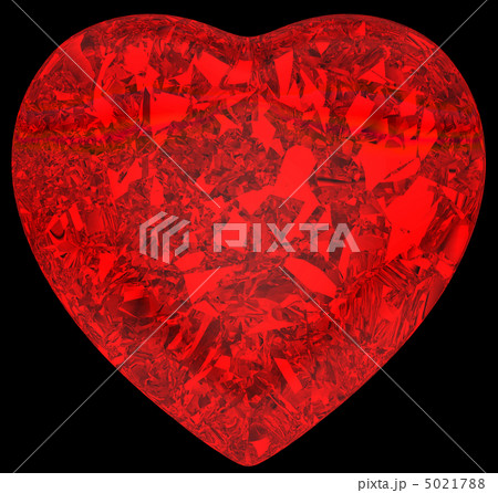 Red diamond heart shape on black Red diamond heart shape on black 5021788