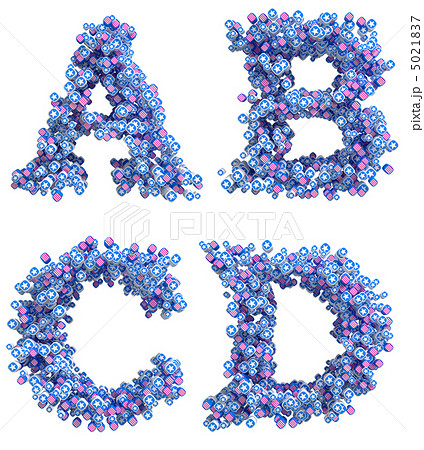 Patriotic USA font capital A B C D letters 5021837