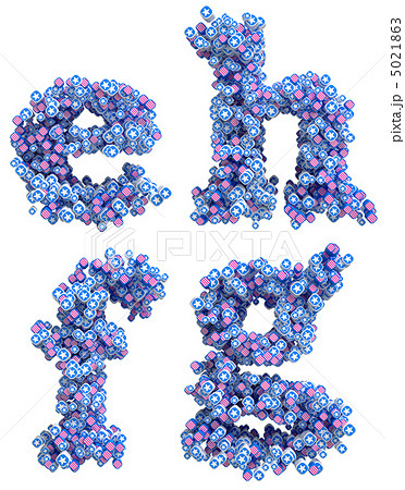 Patriotic USA font small E F G H letters 5021863