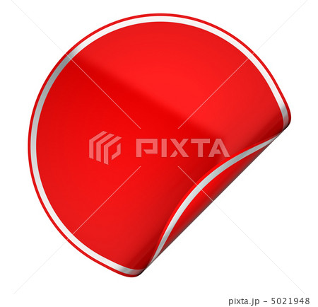 Red round sticker or label on white Red round sticker or label on white 5021948