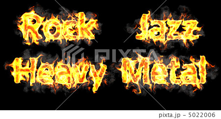 Rock, Jazz and Heavy metal flaming words 5022006