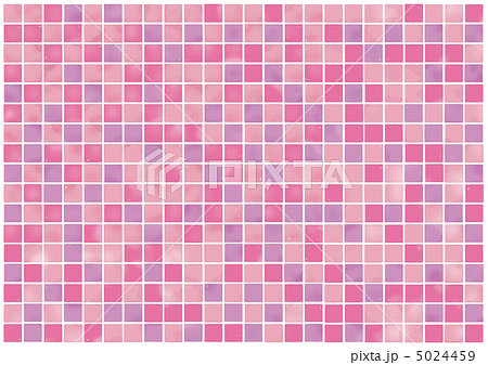 タイルの背景 ピンクのイラスト素材 5024459 Pixta
