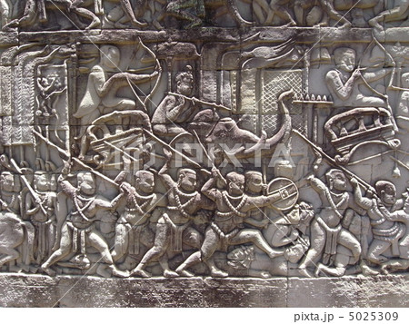 バイヨン彫刻壁画 5025309