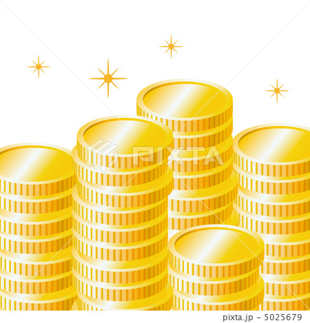積まれた金貨のイラスト素材