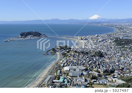 【航空写真】江ノ島と湘南と富士山 【航空写真】江ノ島と湘南と富士山 5027497