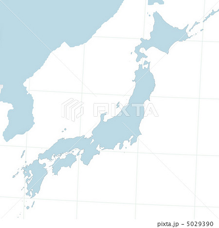 日本地図 日本列島 朝鮮半島のイラスト素材