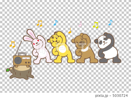 ラジオ体操をする森の仲間3 5030724