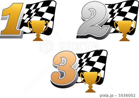 Chequered racing flag with trophy Chequered racing flag with trophy 5036002