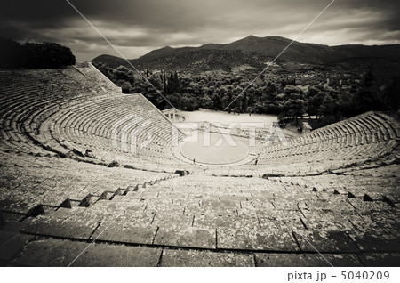 ruins of epidaurus theater, peloponnese, greece 5040209