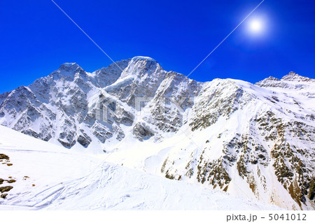 Beautiful view of mountains in the Elbrus area. Panorama 5041012