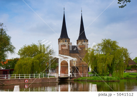 classic view on old Delft, Netherlands 5041512