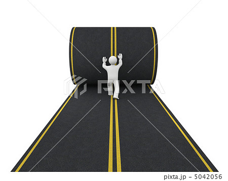 3d person paves road 3d person paves road 5042056