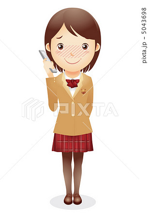 女子学生イラストのイラスト素材