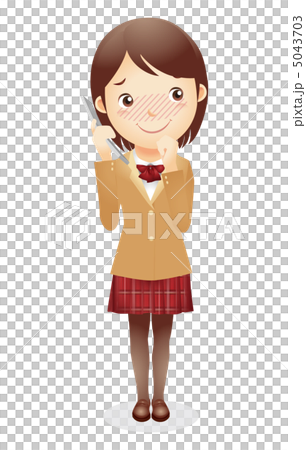 女子学生イラスト 5043703