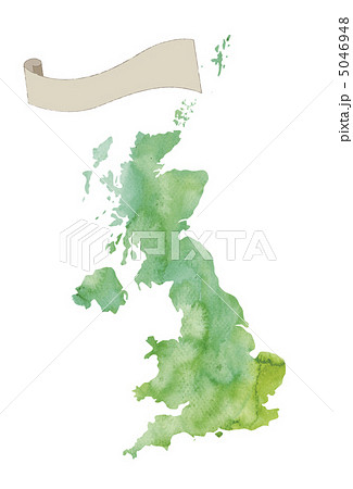 イギリス 地図のイラスト素材