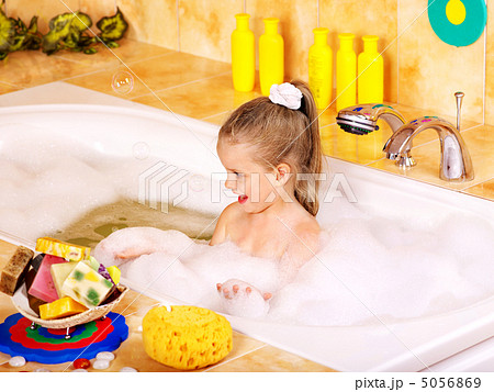 Kid washing in bath. 5056869