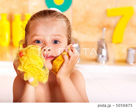 Kid washing in bath. Kid washing in bath. 5056875