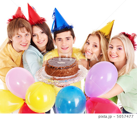 Group people holding cake. Group people holding cake. 5057477