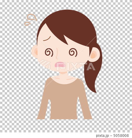 女性 上半身 目が回る 5058008