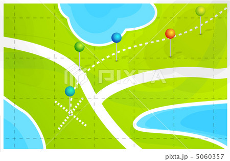 Vector map with location pointers 5060357