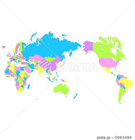 世界地図 世界 地図のイラスト素材 5063494 Pixta