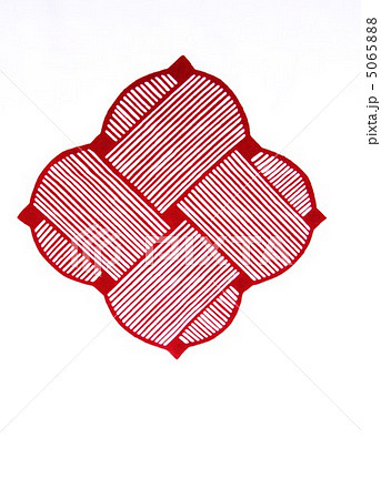 和風背景素材・和手拭の糸巻き柄・縦位置 5065888