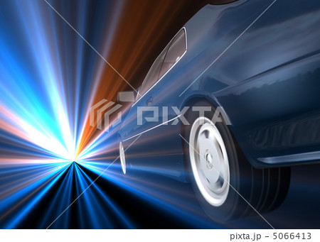 加速する車のイラスト素材