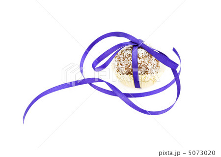 cake topped with coconut bandaged tape isolated on white 5073020