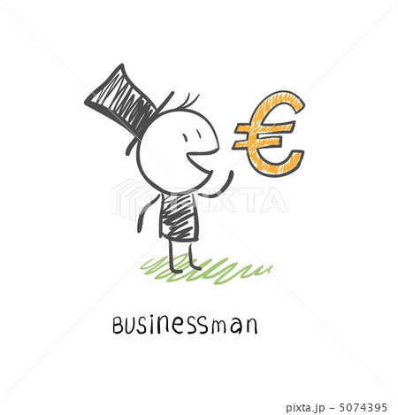 Businessman and Euro symbol. Business illustration. 5074395