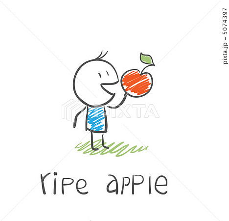 man with a ripe apple 5074397