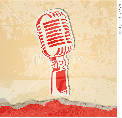 grunge concert poster with microphone 5074474