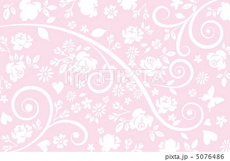 蔦模様　薔薇　ピンク色 5076486