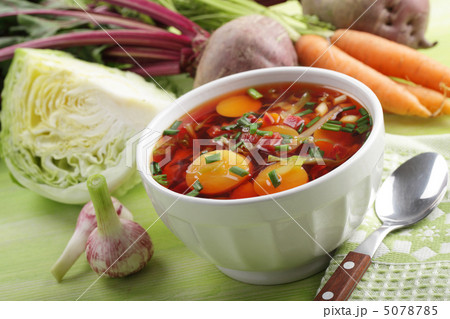 Russian beetroot soup with vegetables Russian beetroot soup with vegetables 5078785