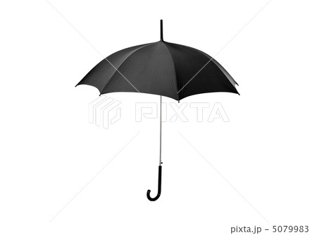 Black umbrella on white background 5079983