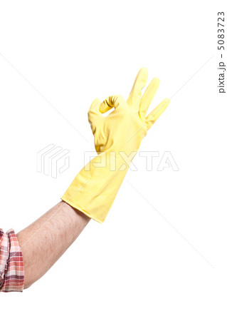 hand in glove isolated on white 5083723